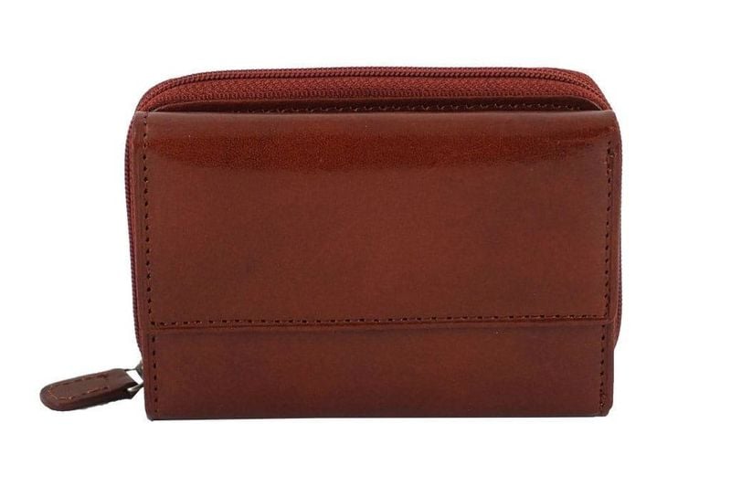 Barberini's - portfel skórzany damski - Brązowy zdjęcie 1