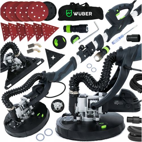 SZLIFIERKA ŻYRAFA DO GIPSU GŁADZI TYNKU LED DWIE GŁOWICE PAPIER 12x na Arena.pl