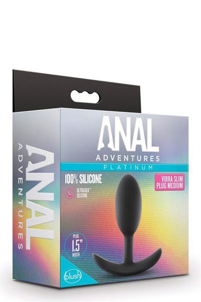 ANAL ADVENTURES VIBRA SLIM PLUG - MEDIUM zdjęcie 1