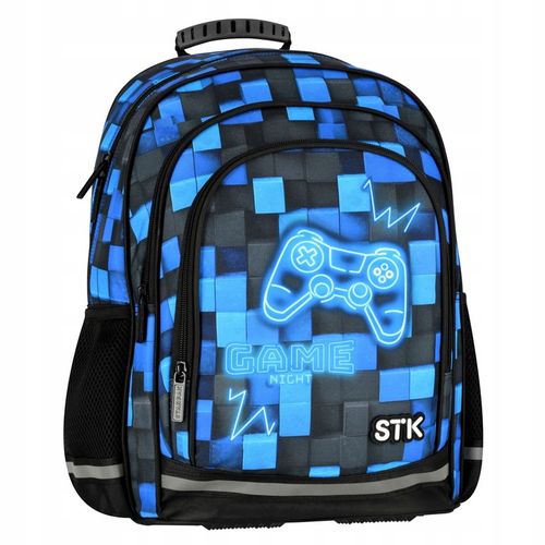 PLECAK SZKOLNY TORNISTER DLA CHŁOPCA PIKSELE NIEBIESKIE PADY W PAD PIXELE na Arena.pl