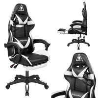 Fotel gamingowy dla gracza obrotowy krzesło biurowe podnóżek Kruger&Matz