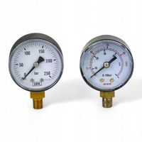 Zestaw 2x Manometrów Mini do Reduktora CO2 Argon 0-250bar 0-20 l/min 1/8"