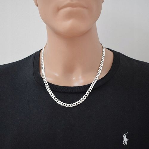 Łańcuszek Męski Srebrny 925 Pancerka Pełny Diamentowany 6,20 mm Solidny na Arena.pl