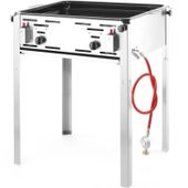 grill gazowy z patelnią grill master maxi 590x480mm 11.6kw - hendi 154717