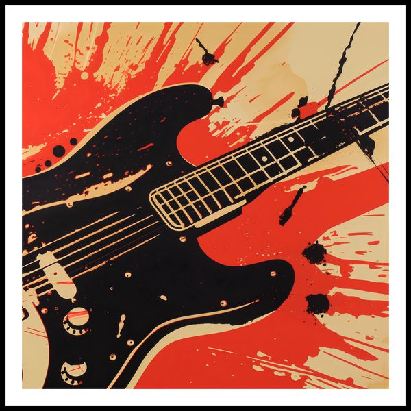 Plakat 100x100cm Gitara Elektryczna zdjęcie 3