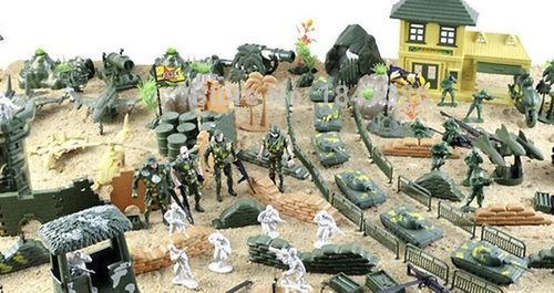 Baza Wojskowa Żołnierzyki Duży Zestaw Armia Figurki Czołgi Samoloty 300el. na Arena.pl