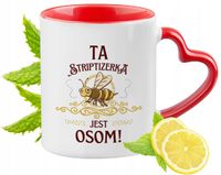 Dla Striptizerki Czerwony Z Uszkiem W Kształcie Serca Na Prezent Znadrukiem