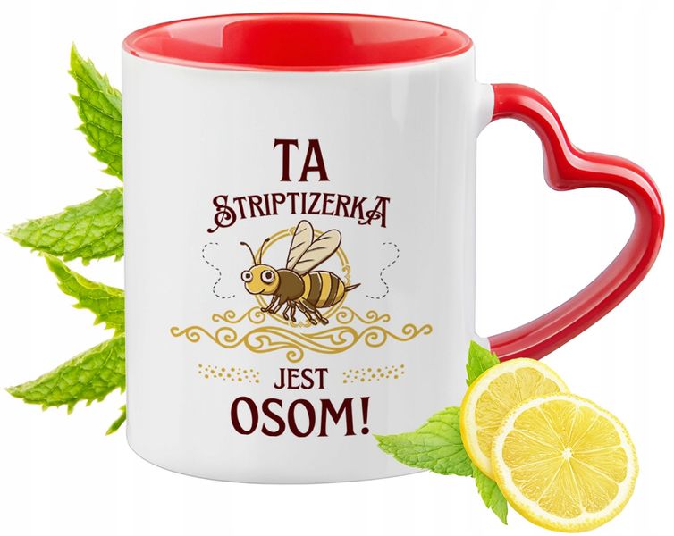 Dla Striptizerki Czerwony Z Uszkiem W Kształcie Serca Na Prezent Znadrukiem zdjęcie 1