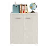 KOMODA BIAŁA DO BIURA SALONU REGAŁ SZAFKA Z 2 DRZWICZKAMI 3 PÓŁKI LOFT 68CM