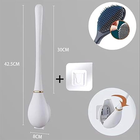 Szczotka Silikonowa do WC Toalety ścienna Biała na Arena.pl