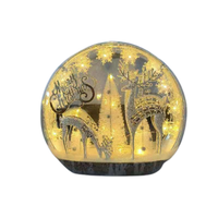 Srebrna dekoracja świąteczna led 40 cm Zwierzęta leśne