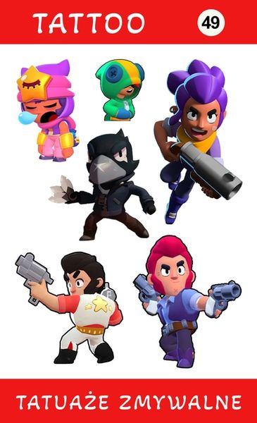 Tatuaże zmywalne Brawl Stars zdjęcie 1