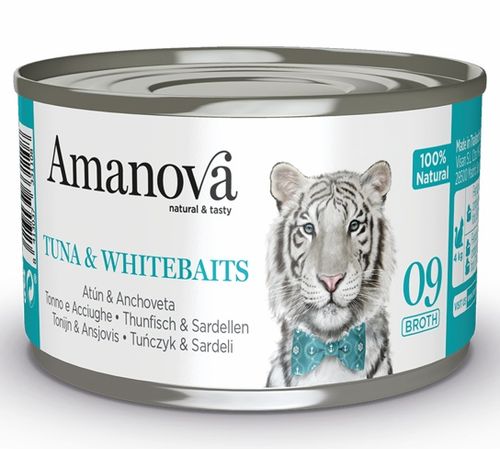 Amanova Cat Tuna & Whitebaits - Tuńczyk I Białoryby W Bulionie Puszka 70G na Arena.pl