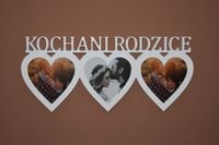 Multirama ramka na zdjęcia Kochani Rodzice mdf 3 zdjęcia