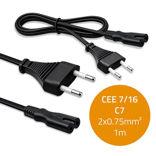 Qoltec kabel zasilający C7 (ósemka) 1m na Arena.pl