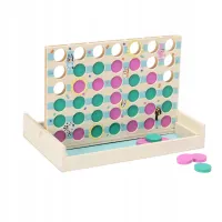 Drewniana gra edukacyjna 4 Cztery W Rzędzie, zabawka dla dzieci, gry, Bluey