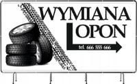 BANER REKLAMOWY 130x80cm różne wzory WYMIANA OPON TWOJA NAZWA