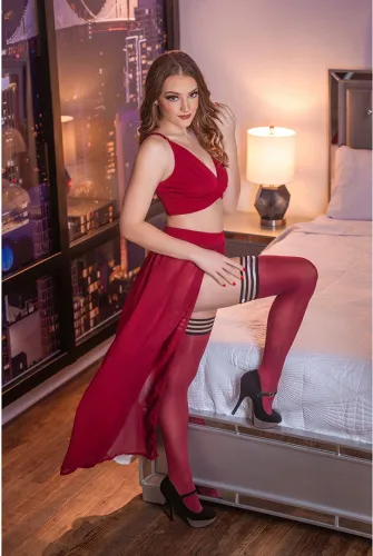 kix'ies heather b pończochy opaque cabernet antypoślizgowe l/xl na Arena.pl