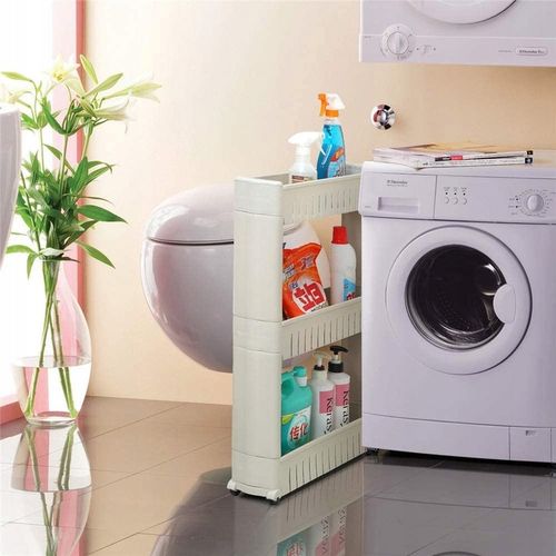 MOBILNA WĄSKA SZAFKA NA KÓŁKACH DO KUCHNI ŁAZIENKI na Arena.pl