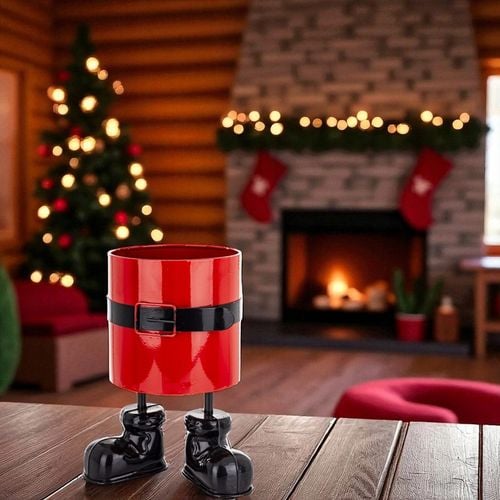 Osłonka Doniczka Świąteczna figurka Mikołaj stojak na choinkę 26 cm na Arena.pl