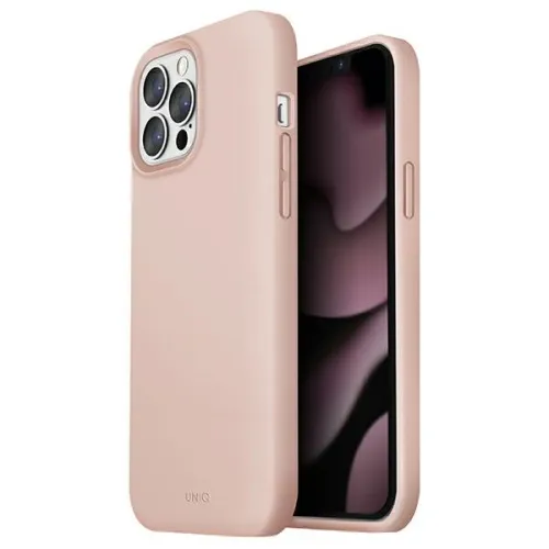 Etui Uniq Lino na iPhone 13 Pro / iPhone 13 - różowe na Arena.pl