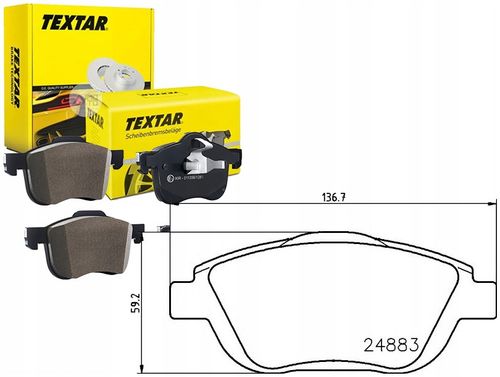 TEXTAR KLOCKI HAMULCOWE PRZÓD OPEL CROSSLAND na Arena.pl