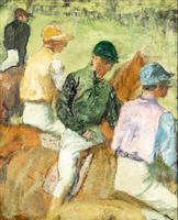 Four Jockeys, Edgar Degas - plakat 60x80 cm