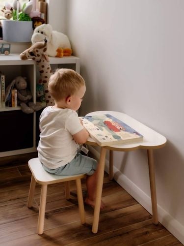 Krzesełko dla dzieci białe taboret na Arena.pl