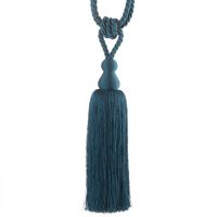 Sznur dekoracyjny do zasłon z chwostem DIANA ciemnoturkusowy