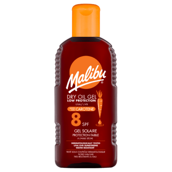 Malibu Suchy Żel Z Karotenem SPF8 200ml + Balsam W Sprayu Po Opalaniu zdjęcie 2