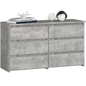 Komoda do salonu CL 100 cm 6 szuflad mała - beton