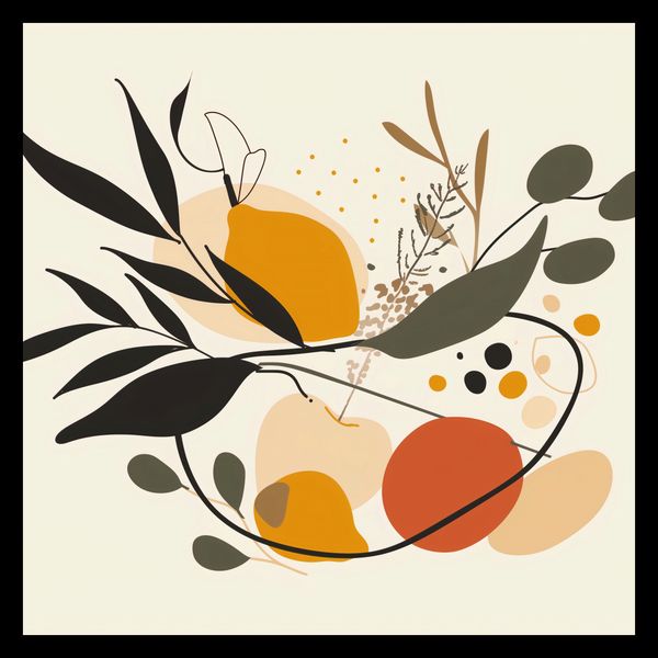 Plakat 40x40cm Botaniczny Wir zdjęcie 2