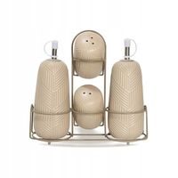 Ceramiczny Zestaw do przypraw GEOMETRY BEIGE Maestro MR-20004-04S