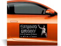 Magnes na samochód reklama magnetyczna 60x30 STUDIO URODY projekt w cenie