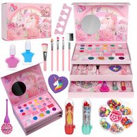 ZESTAW DO MAKIJAŻU MALOWANIA KOSMETYKI W KUFERKU DLA DZIEWCZYNKI MAKE UP