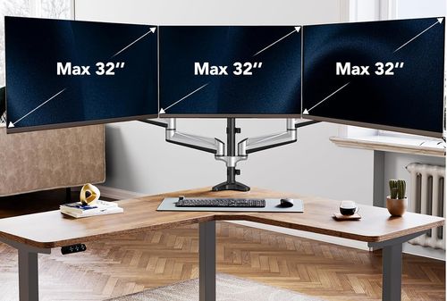 NIEKOMPLETNY Uchwyt na trzy monitory17-32'' srebrny ramię HUANUO HNTS3S na Arena.pl