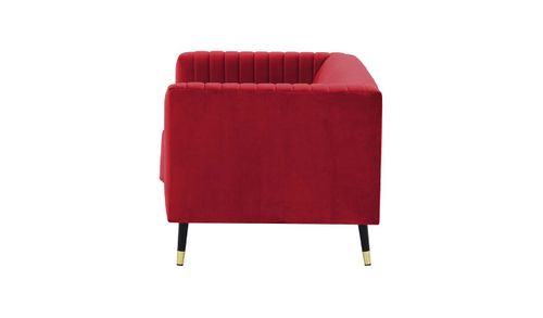 Sofa dwuosobowa Slender - czerwony - Velluto 7 na Arena.pl