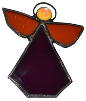 Anioł aniołek szkło witrażowe zawieszka dekoracja prezent