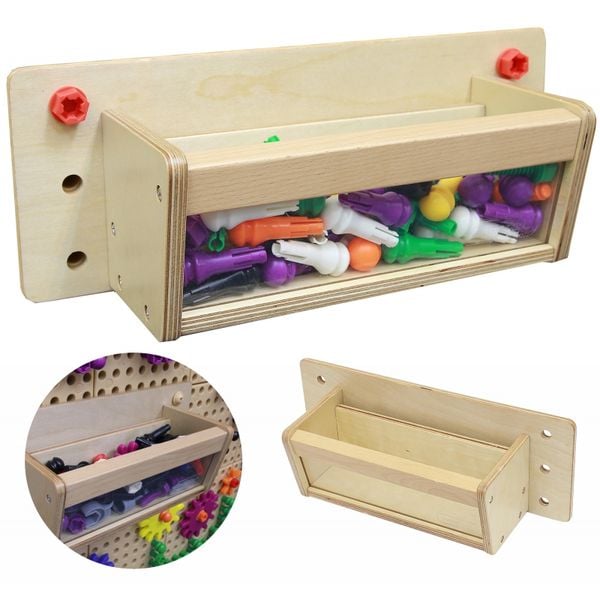 MASTERKIDZ Pojemnik Na Akcesoria Przezroczysta Ścianka - Tablica Naukowo-Edukacyjna STEM zdjęcie 1