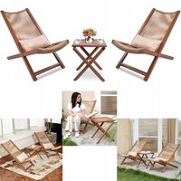 KOMPLET TARASOWY WYPOCZYNKOWY FOTELE ZE STOLIKIEM OGRODOWYM