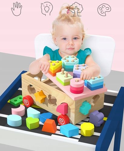 Drewniana kostka EDUKACYJNA SORTER KLOCKI 924 na Arena.pl