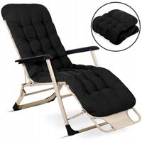 Leżak ogrodowy składany z poduszką Sofotel ChillWell czarny