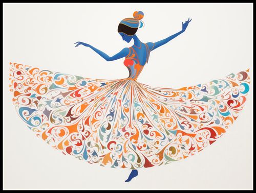 Plakat 100x75cm Wirująca Balerina na Arena.pl