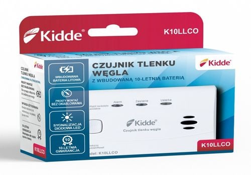 Czujnik tlenku węgla Kidde K10LLCO biały na Arena.pl
