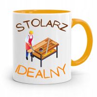 Kubek Żółty Prezent Dla Stolarza Stolarz Idealny Z Nadrukiem Ze Zdjęciem