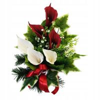 KOMPOZYCJA KWIATY STROIK NA GRÓB WKŁAD DO WAZONU DEKORACJA KWIATOWA OZDOBA