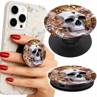 Uchwyt do telefonu Popsocket na palce/stojak KOBIECE WZORY CZASZKA MOTYL