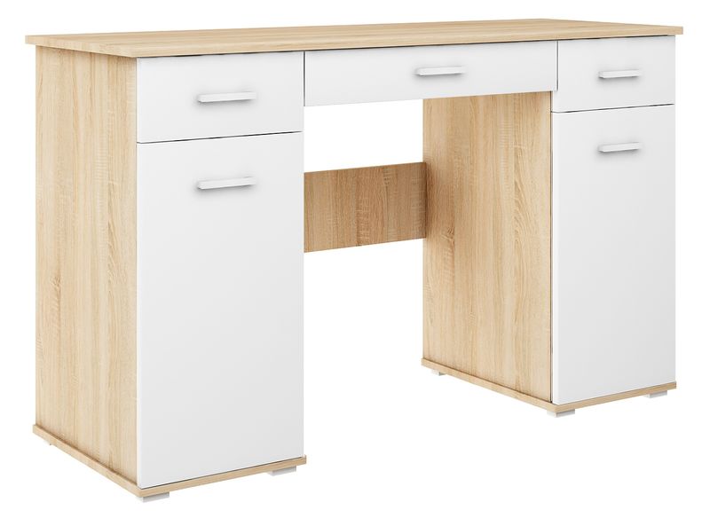 biurko ABS B1 DĄB SONOMA/BIAŁY duże szkolne młodzieżowe producent