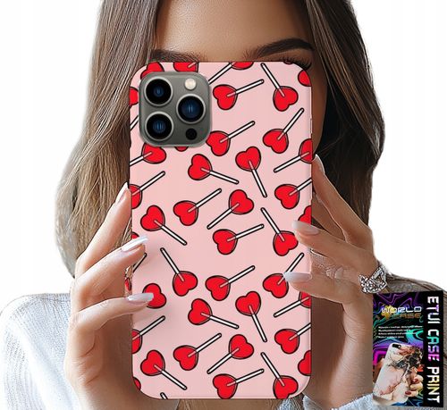 ETUI DO IPHONE 13 PRO MAX - KOBIECE, MODNE WZORY LIZAKI W SERCA CASE na Arena.pl