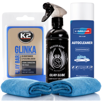 glinka do czyszczenia lakieru | lubrykant clay | autocleaner + mikrofibry